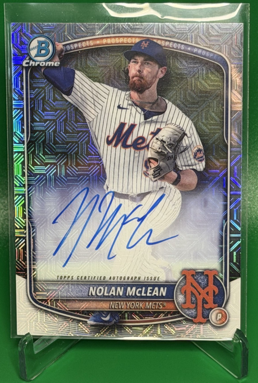 2025 Bowman Chrome Nolan McLean Mojo Refractor Autograph