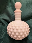 vintage aqua hobnail milk glass Bottle