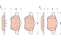 Bremsbelagsatz Scheibenbremse Trw GDB1717 FüR YS3E Megane Vw 3B2 Passat Renault