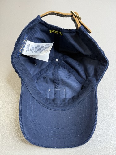 Vintage Polo Country Corduroy Blue Cap Hat Ralph Lauren New Without Tags - Picture 6 of 10
