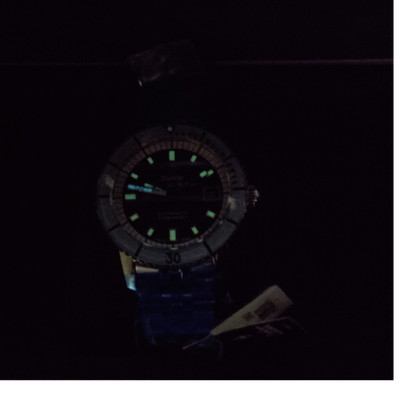 Zodiac Super Sea Wolf Men s Automatic Diver Watch Blue Dial SS w/ Box & Papers