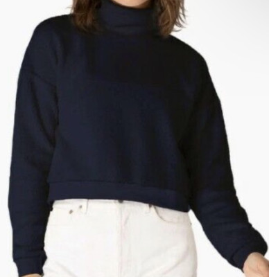 Beyond Yoga Womens Black Turtle Neck Crop Henley Medium $99