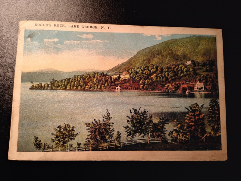 ROGER'S ROCK, LAKE GEORGE, N.Y.  VINTAGE POSTCARD
