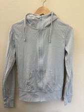 Pact Hooded Full Zip Sweatshirt Size Small Pale Blue