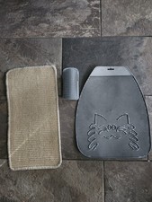 Lot 3 Cat-litter Mat &Self Groom Face Scratcher Wall Corner gray, Scratch Pad