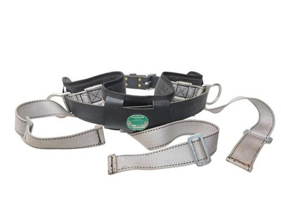 Buckingham 6263 Linesman Gut Strap Black Leather Body Belt Climbing XL 40-44