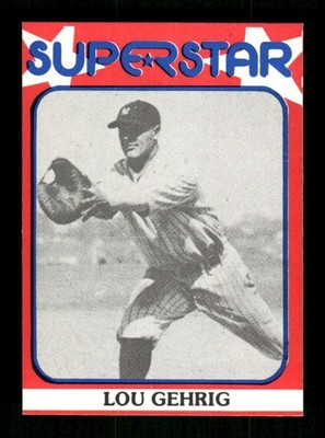 1982 TCMA Superstars Second Series  #62 Lou Gehrig NY Yankees BXCP64