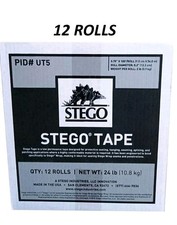 Stego Tape Red 3.75" x 180'  - New Box of 12 Rolls -   BEST PRICE ON EBAY   