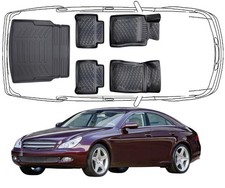 Trimak 3D Fußmatten & Kofferraumwanne Set Mercedes CLS C219 2004–2010 Trimak 3D Fußmatten & Kofferraumwanne Set Mercedes CLS C219 2004–2010