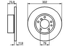 2x BOSCH Bremsscheibe 0 986 478 319 für E34 BMW 5er Touring 518 520 24V 524 525