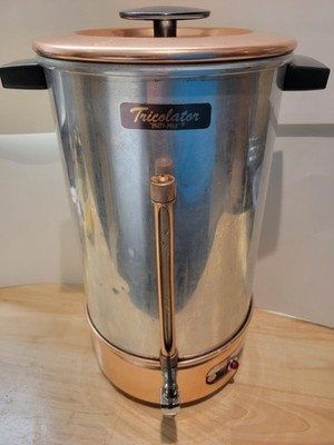 Tricolator Party-perk Automatic Rose Gold Industrial Look 1970 s Percolator USA