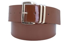 Fashion Belt Wide Waist Hip Faux Patent Leather Band Gold Metal Bling buckle ...