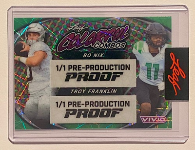 #ad 2024 BO NIX TROY FRANKLIN RC 1 1 LEAF VIVID COLORFUL COMBOS PRE PRODUCTION PROOF $33.99