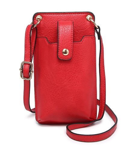 Mini bolso esencial para teléfono de hombro de cuero sintético para mujer pequeña Boutique - Imagen 25 de 26