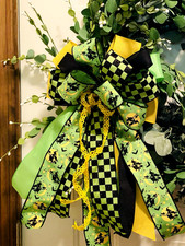 Halloween Bow for Wreath 12  By 21   Witch Ov...