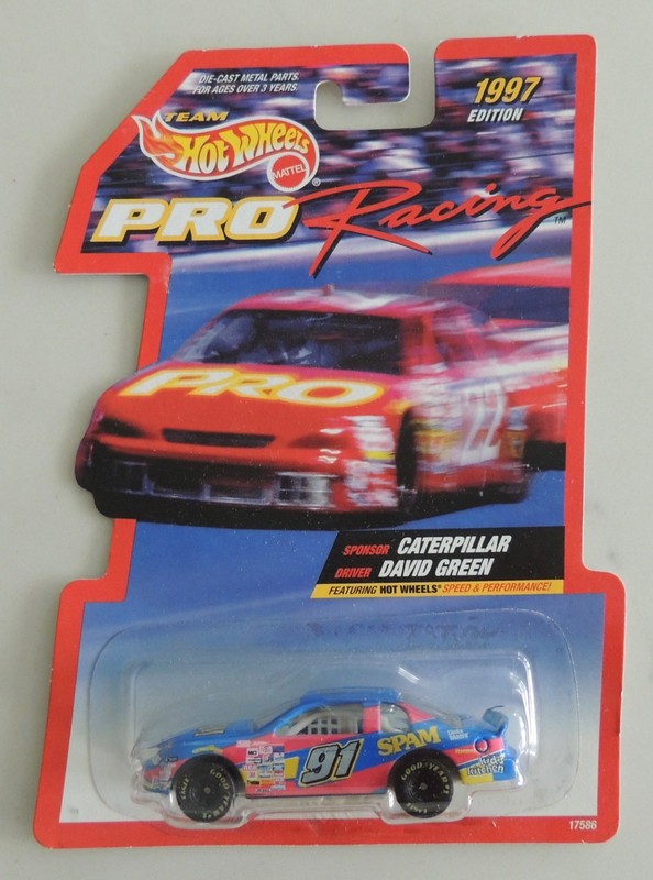 Hot Wheels Pro Racing 1997 #91 Spam NASCAR Error Card Incorrect Driver Sponsor