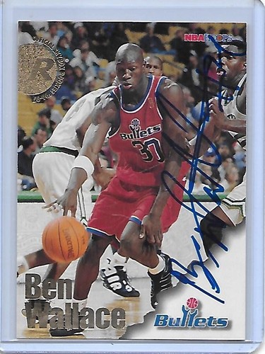 BEN WALLACE HOF Basketball Card IP auto NBA  Bullets rookie 1996-97 Hoops