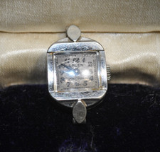 For Repair Vintage 14k White Gold Women's Gruen Precision Veri-thin Watch