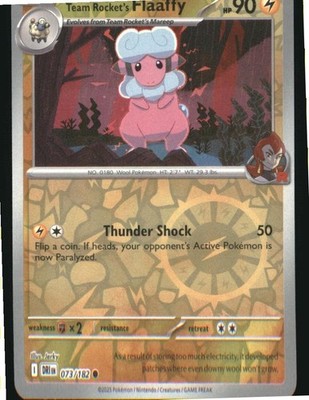 Team Rocket's Flaaffy 073/182 Common Destined Rivals Pokemon