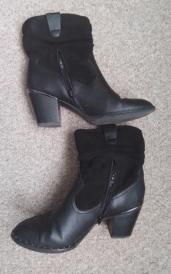 Graceland Deichmann Ladies Ankle Boots Ladies Black Block Heeled