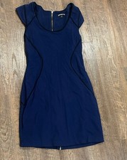 Express Blue Sleeveless Zip Up Back Size 6 Women’s Blue Black