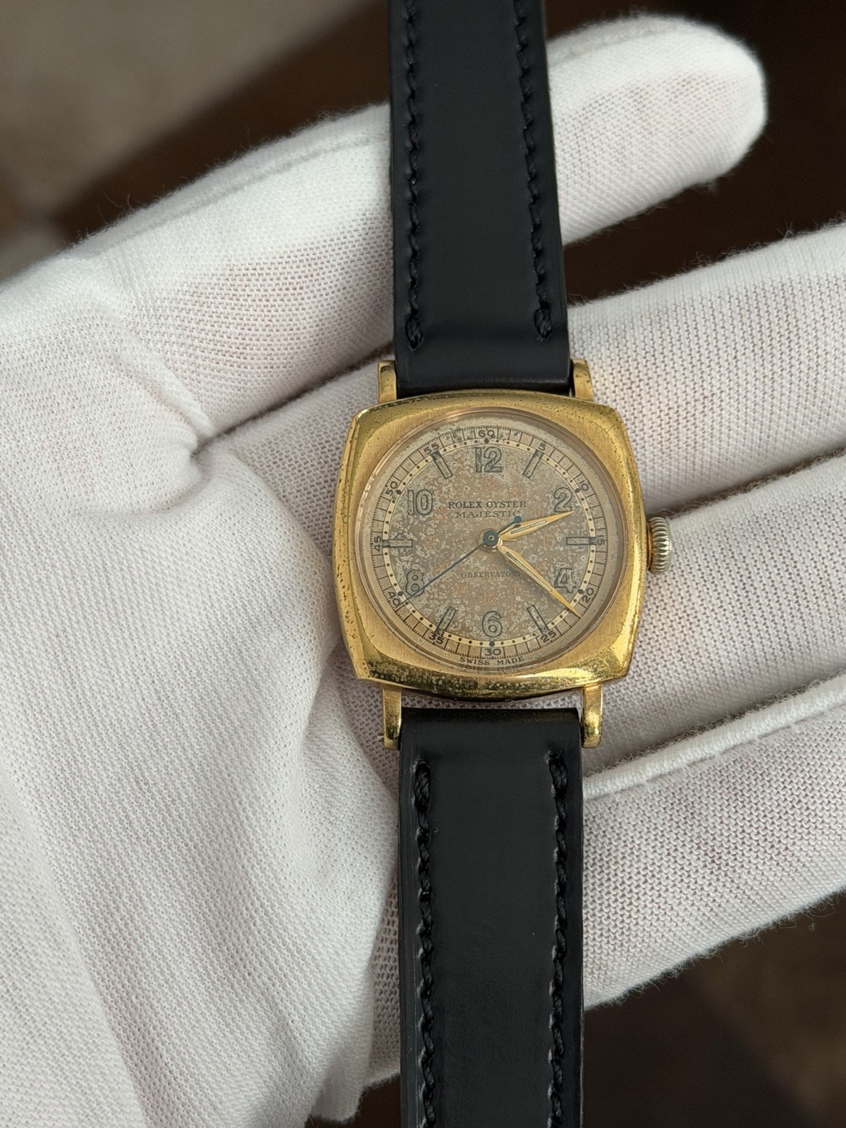 Vintage Rolex Oyster Majestic WW2 R.A.F. Men’s Cushion Case Military Watch