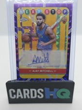 2024-25 Topps Chrome Signatures Ajay Mitchell Purple Geometric Refractor (AU, RC