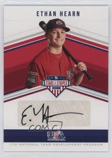 2018 Panini USA Baseball Stars & Stripes Black Ink 15/25 Ethan Hearn Auto s3g