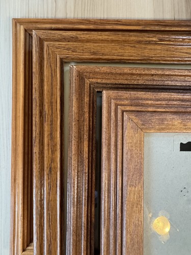Vintage Oak Wood PICTURE FRAMES 8x10 5x7 4x6 Gallery Wall Art Decor Lot Of 4