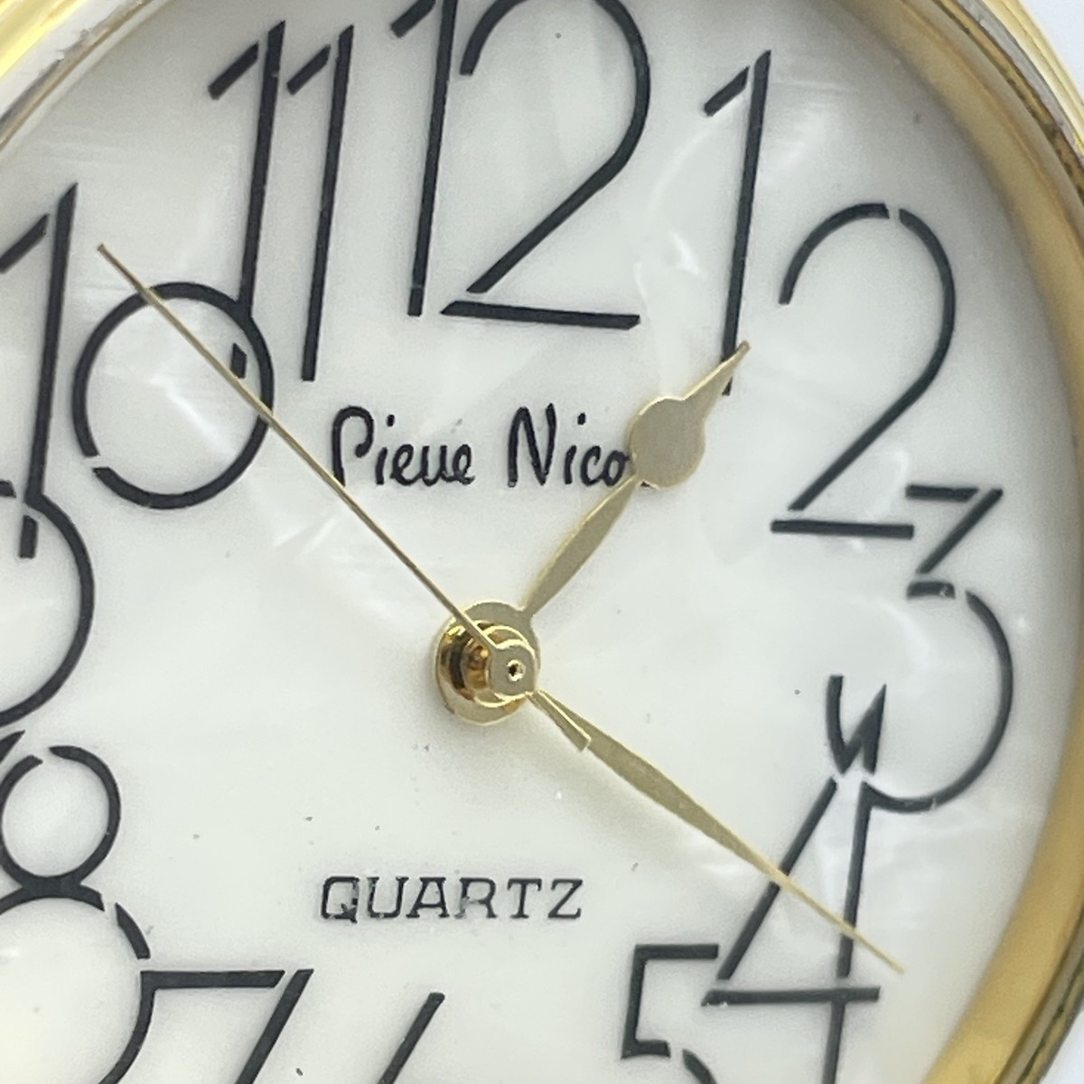 PIERRE NICOL Watch Womens Quartz Gold Tone Large Dial Genuine
