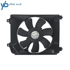 A/C Condenser Cooling Fan Radiator For 2005-2012 Honda Civic 1.8L 2.0L Black 12V