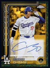 Topps BUNT 2025 Topps Chrome Gilded Green Shohei Ohtani Auto #d /50 SP DIGITAL