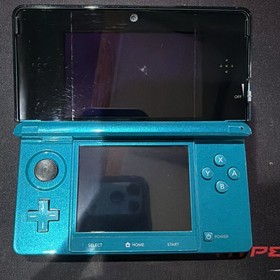Original 3ds Aqua Blue Console W/ Zelda & Stylus Bundle - Tested