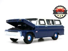 1966 CHEVY SUBURBAN BLUE 1:64 SCALE DIECAST C...