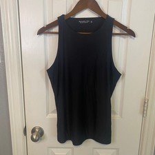 Abercrombie Fitch Soft AF Collection Black Tank Top Sleeveless Crew Neck Large