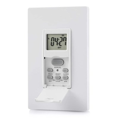 DEWENWILS 7 Day Programmable In-Wall Timer Switch Digital for Fans, Lights,