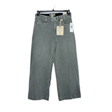 Democracy Jeans Women s 4 Wide Leg Ankle High Rise Ab Technology Washed Thyme