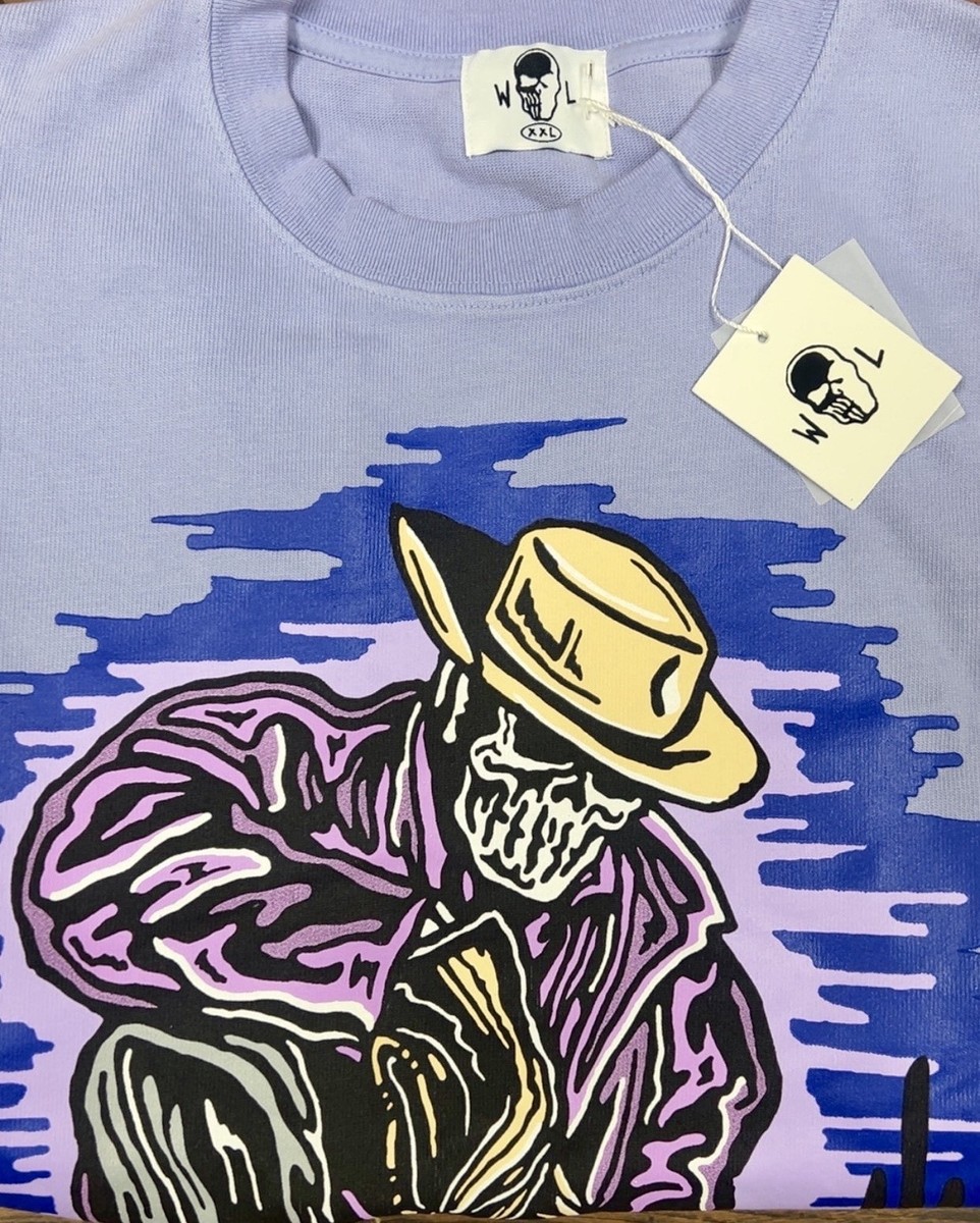 Warren Lotas Coffee in the Morning Graphic Tee Purple Brown Men's