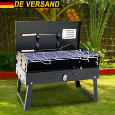 XXL Grill BBQ Holzkohlegrill Klappgrill Camping Standgrill Tragbar Edelstahl DE