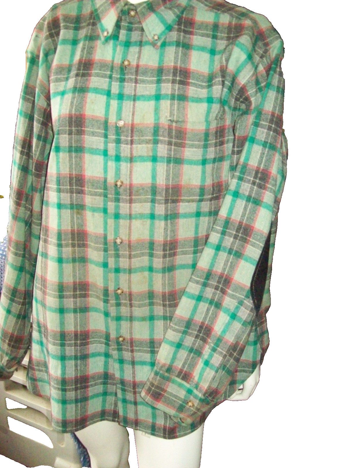 VTG 70'S Tag Pendleton MODIFIED  Patch Sleeve Shi… - image 1