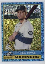 2025 Topps Heritage High Number Chrome Light Blue Sparkle Leo Rivas #634 tw0