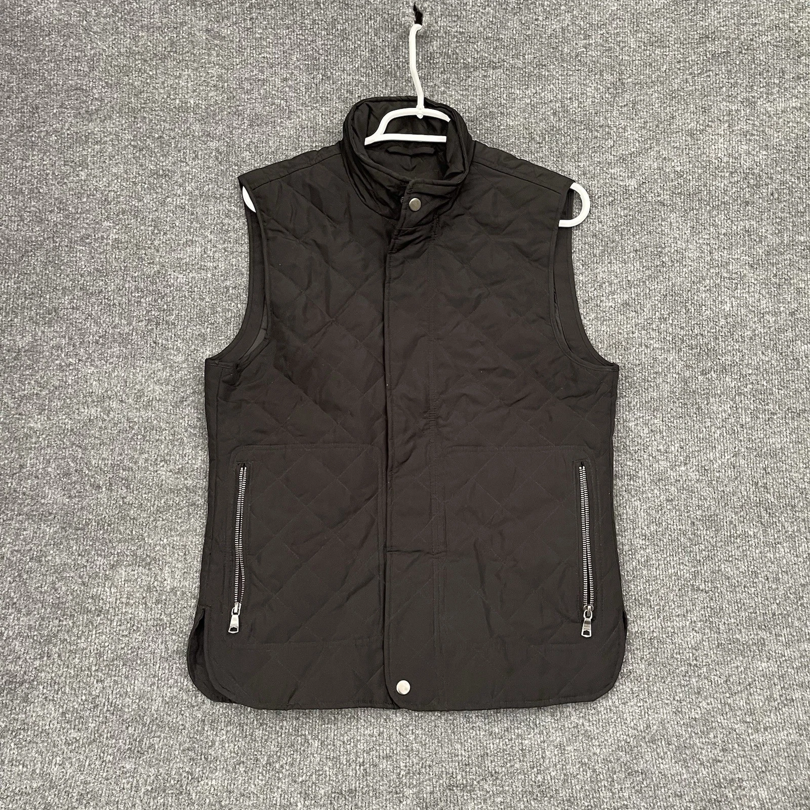 Banana Republic Vest Mens Sz S Black Lightweight Full Zip Quilted
