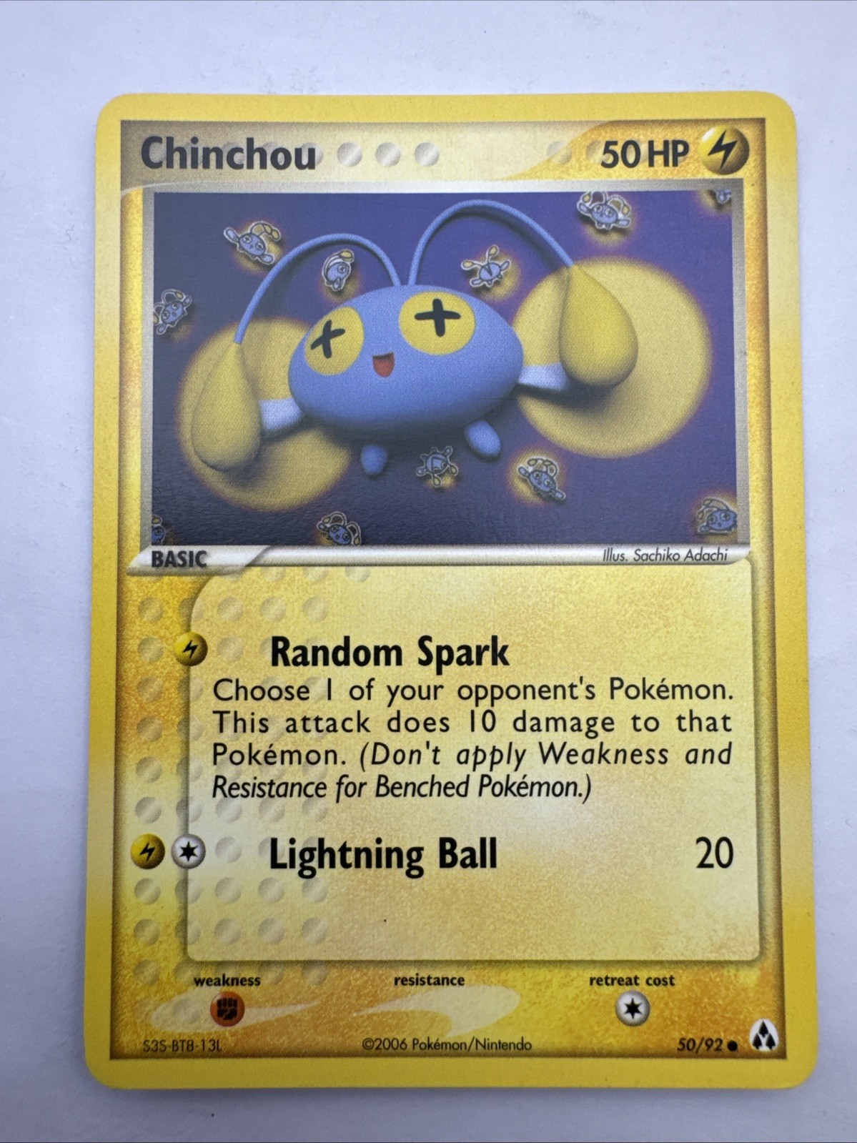 Chinchou - 50/92 EX Legend Maker Pokemon Card NM