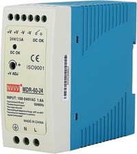 MDR-60-24 AC to DC Din-Rail Power Supply 24V 2.5 Amp 60W
