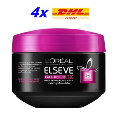 4x L'Oréal Paris Elseve Fall Resist 3X Anti-Hairfall Mask reducing hair loss