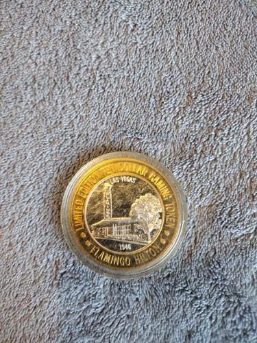 Flamingo Hilton Ten Dollar Casino Gaming Token Coin .999 Fine Silver - Picture 2 of 2