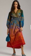 anthropologie farm rio smocked dress