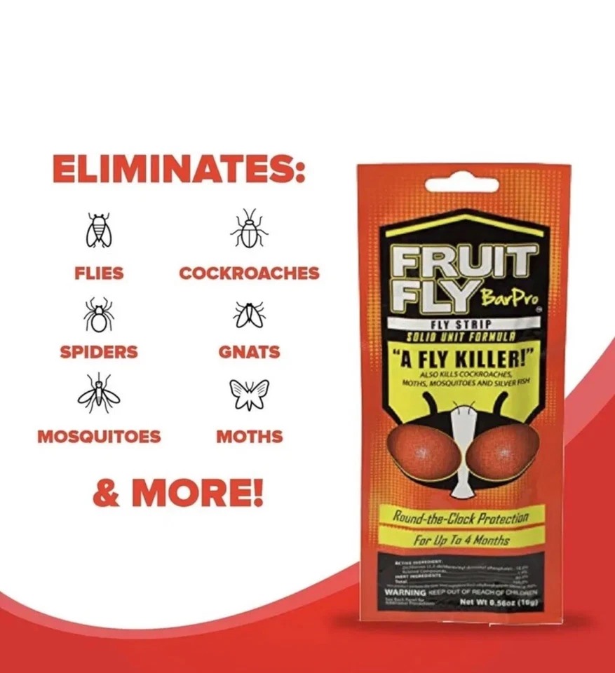 Tiras FruitFlyBarPro (paquete de 10) mejores que las trampas para moscas previenen hasta 4 meses Foto 3 de 4