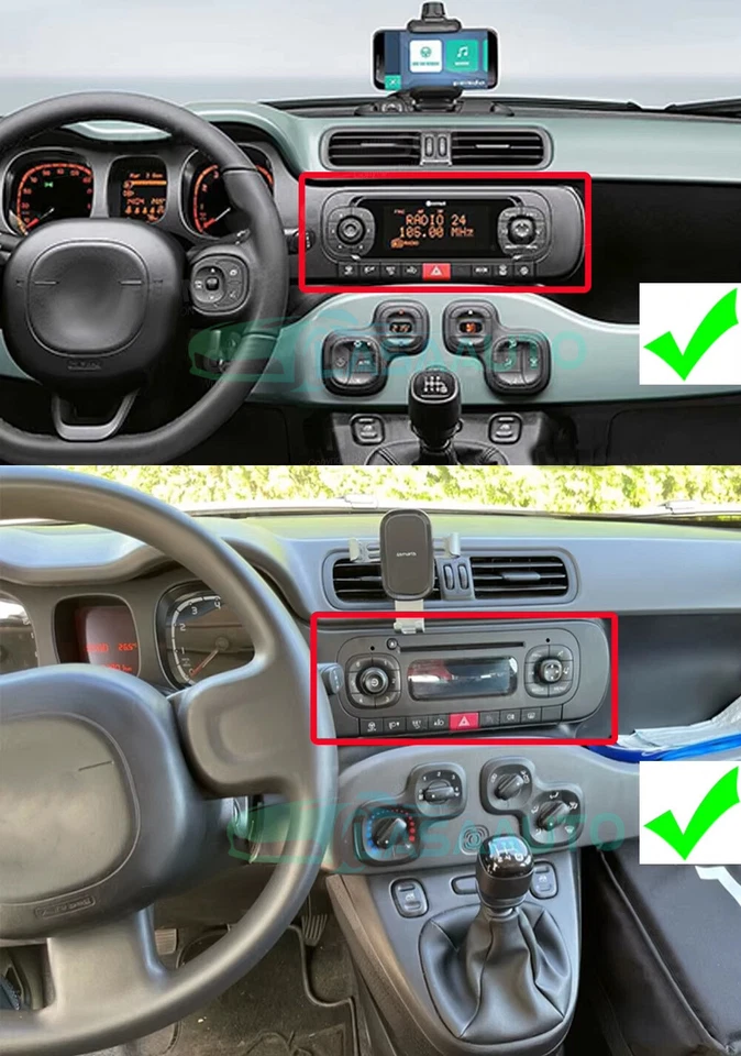 Autoradio 7” Android 14 per FIAT PANDA 2013 2014 2015 2016-2020 CarPlay Navi  - Immagine 3 di 4