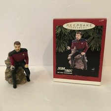 VTG Hallmark 1996 Star Trek Next Generation Commander Riker Christmas Ornament